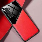 For Huawei Nova 7 SE All-inclusive Leather + Organic Glass Protective Case with Metal Iron Sheet(Red) - 1