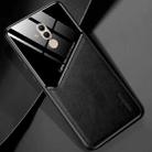 For Huawei Maimang 7 / Mate 20 Lite All-inclusive Leather + Organic Glass Protective Case with Metal Iron Sheet(Black) - 1