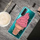 For Huawei P Smart 2021 Shockproof Painted Transparent TPU Protective Case(Big Cone) - 1