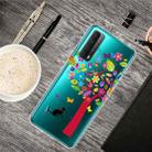 For Huawei P Smart 2021 Shockproof Painted Transparent TPU Protective Case(Tree Cat) - 1
