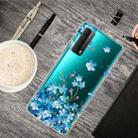 For Huawei P Smart 2021 Shockproof Painted Transparent TPU Protective Case(Star Flower) - 1