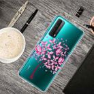 For Huawei P Smart 2021 Shockproof Painted Transparent TPU Protective Case(Butterfly Tree) - 1