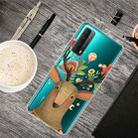 For Huawei P Smart 2021 Shockproof Painted Transparent TPU Protective Case(Flower Deer) - 1