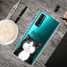 For Huawei P Smart 2021 Shockproof Painted Transparent TPU Protective Case(NO Cat) - 1
