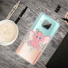 For Xiaomi Mi 10T Lite 5G Shockproof Painted Transparent TPU Protective Case(Little Pink Elephant) - 1