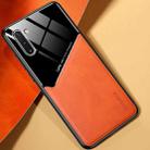 For Samsung Galaxy Note10 All-inclusive Leather + Organic Glass Protective Case with Metal Iron Sheet(Yellow) - 1