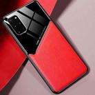 For Samsung Galaxy S20 Ultra All-inclusive Leather + Organic Glass Protective Case with Metal Iron Sheet(Red) - 1