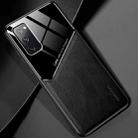 For Samsung Galaxy S20 FE All-inclusive Leather + Organic Glass Protective Case with Metal Iron Sheet(Black) - 1