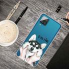 For Samsung Galaxy A12 Colored Drawing Clear TPU Protective Cases(Pinch Face Dog) - 1