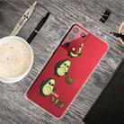 For Samsung Galaxy S21 Ultra 5G Colored Drawing Clear TPU Protective Cases(Avocado) - 1
