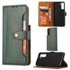 For Samsung Galaxy S30 Plus Calf Texture Double Fold Clasp Horizontal Flip Leather Case with Photo Frame & Holder & Card Slots & Wallet(Green) - 1