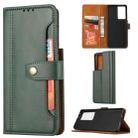 For Samsung Galaxy S30 Ultra Calf Texture Double Fold Clasp Horizontal Flip Leather Case with Photo Frame & Holder & Card Slots & Wallet(Green) - 1
