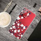 For Samsung Galaxy S21 Ultra 5G Shockproof Painted Transparent TPU Protective Case(Magnolia) - 1