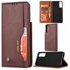 For Samsung Galaxy S21 5G Knead Skin Texture Horizontal Flip Leather Case with Photo Frame & Holder & Card Slots & Wallet(Wine Red) - 1