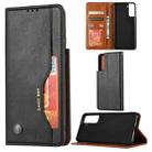 For Samsung Galaxy S21+ 5G Knead Skin Texture Horizontal Flip Leather Case with Photo Frame & Holder & Card Slots & Wallet(Black) - 1