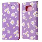 For Xiaomi Poco X3 NFC Glittering Daisy Magnetic Horizontal Flip Leather Case with Holder & Card Slots & Photo Frame(Purple) - 1