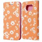 For Xiaomi Poco X3 NFC Glittering Daisy Magnetic Horizontal Flip Leather Case with Holder & Card Slots & Photo Frame(Orange) - 1