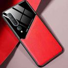 For Xiaomi Mi 10 All-inclusive Leather + Organic Glass Protective Case with Metal Iron Sheet(Red) - 1