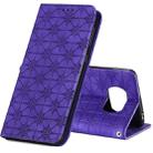 For Xiaomi Poco X3 NFC Lucky Flowers Embossing Pattern Magnetic Horizontal Flip Leather Case with Holder & Card Slots(Purple) - 1