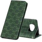 For Xiaomi Poco X3 NFC Lucky Flowers Embossing Pattern Magnetic Horizontal Flip Leather Case with Holder & Card Slots(Dark Green) - 1