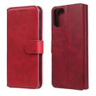 For Motorola Moto G9 Plus Classic Calf Texture PU + TPU Horizontal Flip Leather Case, with Holder & Card Slots & Wallet(Red) - 1