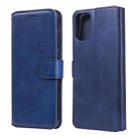 For Motorola Moto G9 Plus Classic Calf Texture PU + TPU Horizontal Flip Leather Case, with Holder & Card Slots & Wallet(Blue) - 1