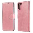 For Motorola Moto G9 Plus Classic Calf Texture PU + TPU Horizontal Flip Leather Case, with Holder & Card Slots & Wallet(Rose Gold) - 1