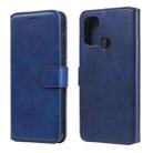 For OPPO A53 / A53S / A32 Classic Calf Texture PU + TPU Horizontal Flip Leather Case, with Holder & Card Slots & Wallet(Blue) - 1