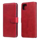 For OPPO Realme C11 Classic Calf Texture PU + TPU Horizontal Flip Leather Case, with Holder & Card Slots & Wallet(Red) - 1