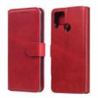 For OPPO Realme C15 / C12 Classic Calf Texture PU + TPU Horizontal Flip Leather Case, with Holder & Card Slots & Wallet(Red) - 1