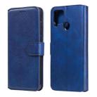 For OPPO Realme C15 / C12 Classic Calf Texture PU + TPU Horizontal Flip Leather Case, with Holder & Card Slots & Wallet(Blue) - 1