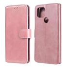 For Google Pixel 5 XL / Pixel 4a 5G Classic Calf Texture PU + TPU Horizontal Flip Leather Case, with Holder & Card Slots & Wallet(Rose Gold) - 1