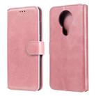 For Nokia 3.4 / 7.3 Classic Calf Texture PU + TPU Horizontal Flip Leather Case, with Holder & Card Slots & Wallet(Rose Gold) - 1