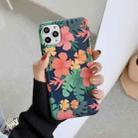 For iPhone 12 mini IMD Retro Flowers Pattern Shockproof TPU Protective Case (Red Flowers) - 1