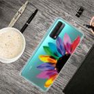 For Huawei P Smart 2021 Shockproof Painted Transparent TPU Protective Case(Sun Flower) - 1