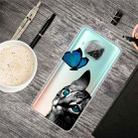 For Xiaomi Mi 10T Lite 5G Shockproof Painted Transparent TPU Protective Case(Cat Looking At Butterfly) - 1