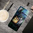 For Samsung Galaxy A02s Shockproof Painted Transparent TPU Protective Case(Owl) - 1