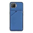 For OPPO F17 Skin Feel PU + TPU + PC Back Cover Shockproof Case with Card Slots & Holder & Photo Frame(Royal Blue) - 2