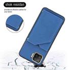 For OPPO F17 Skin Feel PU + TPU + PC Back Cover Shockproof Case with Card Slots & Holder & Photo Frame(Royal Blue) - 3