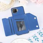 For OPPO F17 Skin Feel PU + TPU + PC Back Cover Shockproof Case with Card Slots & Holder & Photo Frame(Royal Blue) - 7