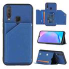 For vivo Y17 & Y15 & Y12 Skin Feel PU + TPU + PC Back Cover Shockproof Case with Card Slots & Holder & Photo Frame(Royal Blue) - 1