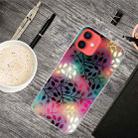 For iPhone 12 mini Shockproof Painted Transparent TPU Protective Case (Fluorescent Branches) - 1