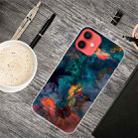 For iPhone 12 mini Shockproof Painted Transparent TPU Protective Case (Watercolor Ink) - 1