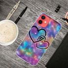 For iPhone 12 mini Shockproof Painted Transparent TPU Protective Case (Starry Love) - 1