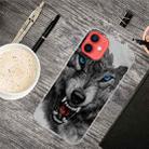 For iPhone 12 mini Shockproof Painted Transparent TPU Protective Case (Mountain Wolf) - 1