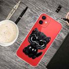 For iPhone 12 mini Shockproof Painted Transparent TPU Protective Case (Panther) - 1