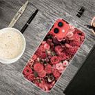 For iPhone 12 / 12 Pro Shockproof Painted Transparent TPU Protective Case(Many Red Roses) - 1