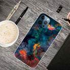 For iPhone 12 Pro Max Shockproof Painted Transparent TPU Protective Case(Watercolor Ink) - 1
