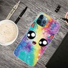 For iPhone 12 Pro Max Shockproof Painted Transparent TPU Protective Case(Starry Cute Cat) - 1