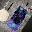 For iPhone 12 Pro Max Shockproof Painted Transparent TPU Protective Case(Purple Tiger) - 1